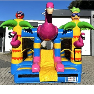 Springkussen Mini Multibox Flamingo